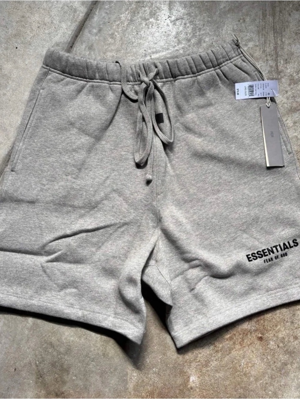 Essentials Men’s dark oatmeal Grey Sweat Shorts - Pull-On Drawstring